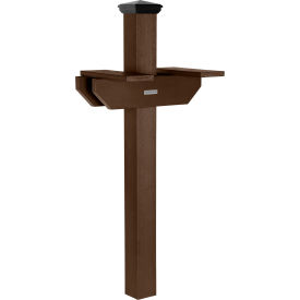 Highwood® Hazleton Two-Sided In-Ground Mailbox Post Weathered Acorn 