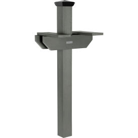 Highwood® Hazleton Two-Sided In-Ground Mailbox Post Costal Teak 