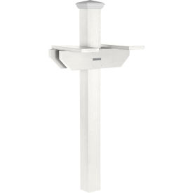 Highwood® Hazleton Two-Sided In-Ground Mailbox Post White 