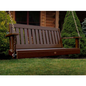 Highwood USA AD-PORL2-ACE Highwood® Lehigh 4 Outdoor Porch Swing, Weathered Acorn image.
