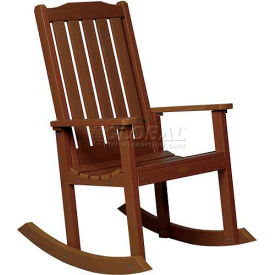 Highwood USA AD-RKCH1-ACE highwood® Lehigh Outdoor Rocking Chair - Weathered Acorn image.