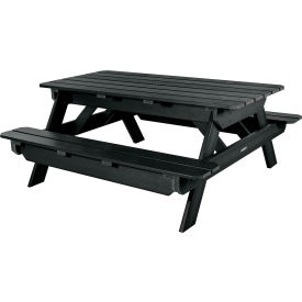 Highwood® Hometown 72" A-Frame Rectangular Picnic Table Black 