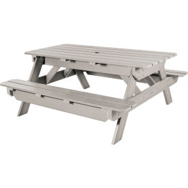 Highwood® Hometown 72" A-Frame Rectangular Picnic Table Harbor Gray 