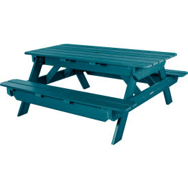 Highwood® Hometown 72" A-Frame Rectangular Picnic Table Nantucket Blue 