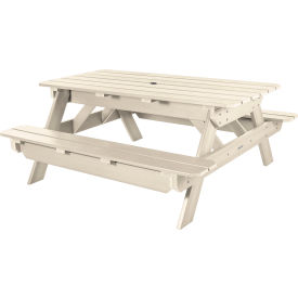 Highwood® Hometown 72" A-Frame Rectangular Picnic Table Whitewash 