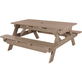 Highwood® Hometown 72" A-Frame Rectangular Picnic Table Woodland Brown 