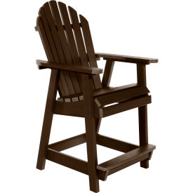 Highwood USA CM-CHRSQC2-ACE Sequoia Professional Muskoka Adirondack Deck Dining Chair, 46-1/2"H, Weathered Acorn image.