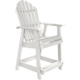 Highwood USA CM-CHRSQC2-WHE Sequoia Professional Muskoka Adirondack Deck Dining Chair, 46-1/2"H, White image.