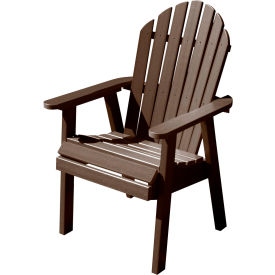 Highwood USA CM-CHRSQD2-ACE Sequoia Professional Muskoka Adirondack Deck Dining Chair, 40-1/2"H, Weathered Acorn image.
