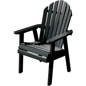 Highwood USA CM-CHRSQD2-BKE Sequoia Professional Muskoka Adirondack Deck Dining Chair, 40-1/2"H, Black image.