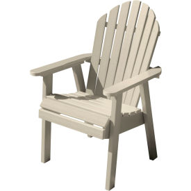 Highwood USA CM-CHRSQD2-WAE Sequoia Professional Muskoka Adirondack Deck Dining Chair, 40-1/2"H, Whitewash image.