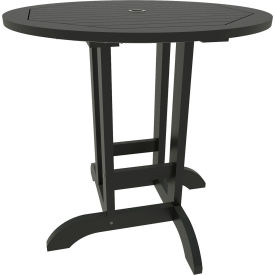 Highwood USA CM-CTRSQ36-BKE Sequoia Professional Bistro 36" Counter Height Dining Table, Round, Black image.