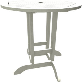 Highwood USA CM-CTRSQ36-WHE Sequoia Professional Bistro 36" Counter Height Dining Table, Round, White image.