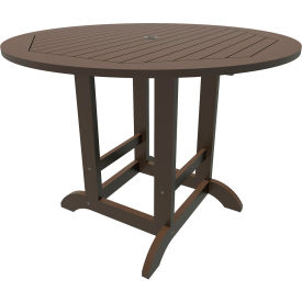 Highwood USA CM-CTRSQ48-ACE Sequoia Professional 48" Counter Height Dining Table, Round, Weathered Acorn image.
