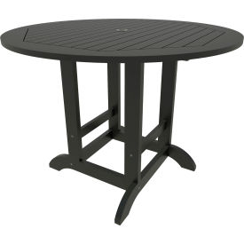 Highwood USA CM-CTRSQ48-BKE Sequoia Professional 48" Counter Height Dining Table, Round, Black image.