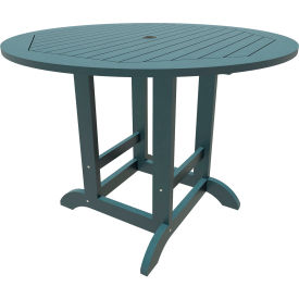 Highwood USA CM-CTRSQ48-NBE Sequoia Professional 48" Counter Height Dining Table, Round, Nantucket Blue image.