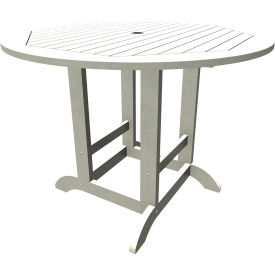 Highwood USA CM-CTRSQ48-WHE Sequoia Professional 48" Counter Height Dining Table, Round, White image.