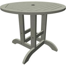 Highwood USA CM-DTRSQ36-CGE Sequoia Professional Bistro 36" Dining Height Table, Round, Coastal Teak image.