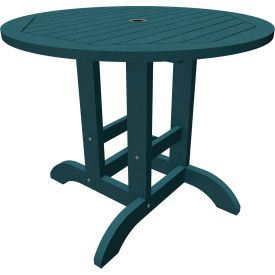 Highwood USA CM-DTRSQ36-NBE Sequoia Professional Bistro 36" Dining Height Table, Round, Nantucket Blue image.