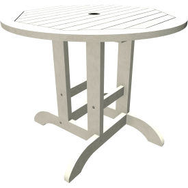 Highwood USA CM-DTRSQ36-WHE Sequoia Professional Bistro 36" Dining Height Table, Round, White image.