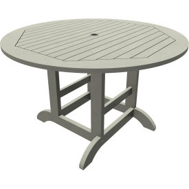 Highwood USA CM-DTRSQ48-CGE Sequoia Professional 48" Dining Height Table, Round, Coastal Teak image.