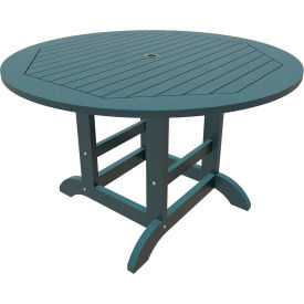 Highwood USA CM-DTRSQ48-NBE Sequoia Professional 48" Dining Height Table, Round, Nantucket Blue image.