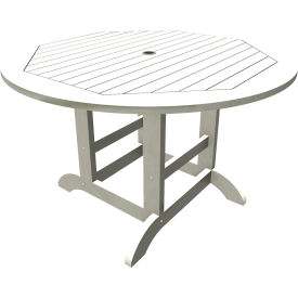 Highwood USA CM-DTRSQ48-WHE Sequoia Professional 48" Dining Height Table, Round, White image.
