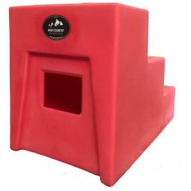 High Country Plastics 3 Step Mounting Step Red 22-1/2"H - MS-22R