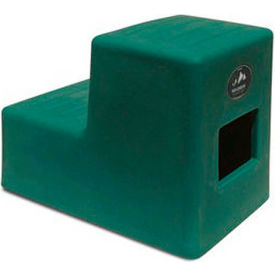 High Country Plastics MS-19FG High Country Plastics 2 Step Mounting Step, Green 19"H - MS-19FG image.