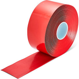 Heavy Duty Solid Floor Marking Tape, 4"W x 98'L, Red view 2