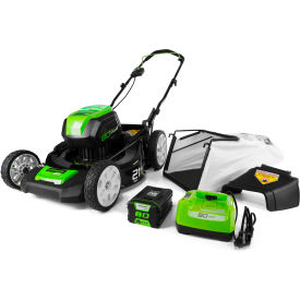 Greenworks 2501202 GreenWorks® 2501202 GLM801602 80V Pro Series 21" Lawn Mower Kit W/ 4.0Ah Battery & Charger image.