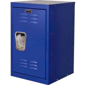 Hallowell HKL1515(24)-1GS Hallowell® 1-Tier 1 Door Kid Mini Locker, 15"W x 15"D x 24"H, Grand Slam Blue, Unassembled image.