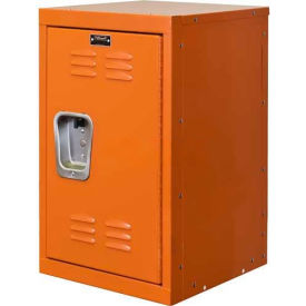Hallowell HKL1515(24)-1HP Hallowell® 1-Tier 1 Door Kid Mini Locker, 15"W x 15"D x 24"H, Hoop Orange, Unassembled image.