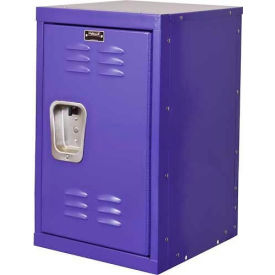 Hallowell HKL1515(24)-1PR Hallowell® 1-Tier 1 Door Kid Mini Locker, 15"W x 15"D x 24"H, Pep Rally Purple, Unassembled image.