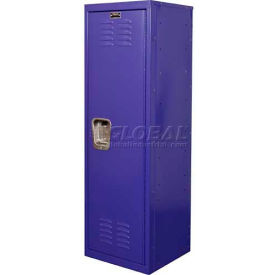 Hallowell HKL151548-1PR Hallowell® 1-Tier 1 Door Kid Locker, 15"W x 15"D x 48"H, Pep Rally Purple, Unassembled image.