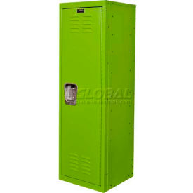 Hallowell HKL151548-1SA Hallowell® 1-Tier 1 Door Kid Locker, 15"W x 15"D x 48"H, Sour Apple Green, Unassembled image.