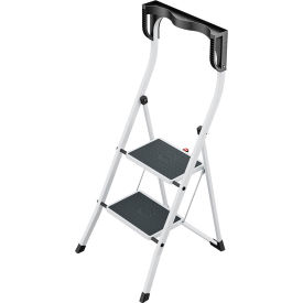 Hailo K75 ComfortLine 2-Step Steel Folding Step Ladder with Ergonomic Knee Rest 330 lb. Capacity 