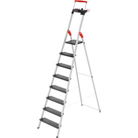 Hailo LLC. 8050-827 Hailo L100 Pro 8 Step Aluminum Folding Step Ladder image.