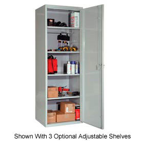 Hallowell HTC422-1AS-PL Hallowell® SecurityMax Welded Solid Locker, 24"W x 22"D x 72"H, Light Gray, Assembled image.