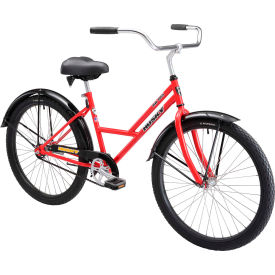 HLF DISTRIBUTING 160-105 Husky Bicycles 26" Lady Industrial Cruiser HD-105, Red image.