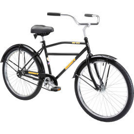 HLF DISTRIBUTING 160-109 Husky Bicycles 26" Mens Industrial Cruiser HD-120 w/Solid Tire, Black image.