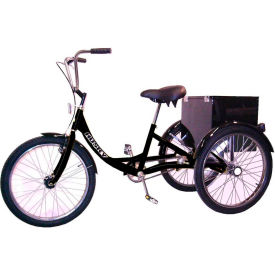 Industrial Tricycle, 500 Lb. Capacity, 24" Wheels, Includes Cabinet, Black view 2