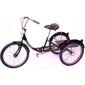 HLF DISTRIBUTING-107259 160-178 Husky Bicycles Industrial Tricycle, 500 Lb. Capacity, 24" Wheels,W/Platform, Solid Tires, Black image.