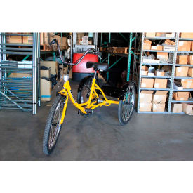HLF DISTRIBUTING-107259 160-299 Husky BicyclesIndustrial Tricycle, 3 Speed, 26 Wheels, 600 Lb. capacity, Includes Basket, Red image.