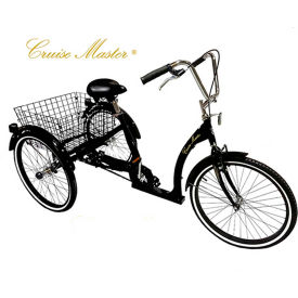 HLF DISTRIBUTING-107259 160-401 Husky Bicycles 24 Cruise Master Adult Tricycle, T324, Black image.