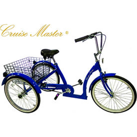 HLF DISTRIBUTING-107259 160-403 Husky Bicycles 24 Cruise Master Adult Tricycle, T324, Blue image.