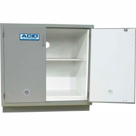 Hemco Corporation 15360 HEMCO® Acid Base Cabinet, 36"W x 22"D x 35-1/4"H, 2 Doors, White image.