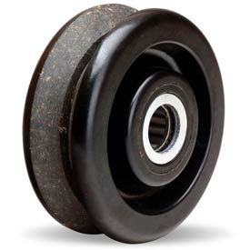 Hamilton Casters W-415-PV-3/4 Hamilton® Plastex V-Groove Wheel 4 x 1-1/2 - 3/4" Roller Bearing image.