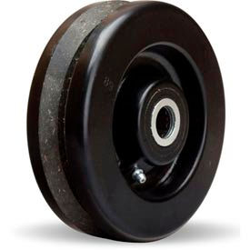 Hamilton Casters W-620-PV-3/4 Hamilton® V-Groove Plastex Wheel 6 x 2 - 3/4" Roller Bearing image.