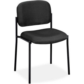 Hon Company BSXVL606VA19 basyx® by HON® Stacking Armless Guest Chair - Fabric - Charcoal image.